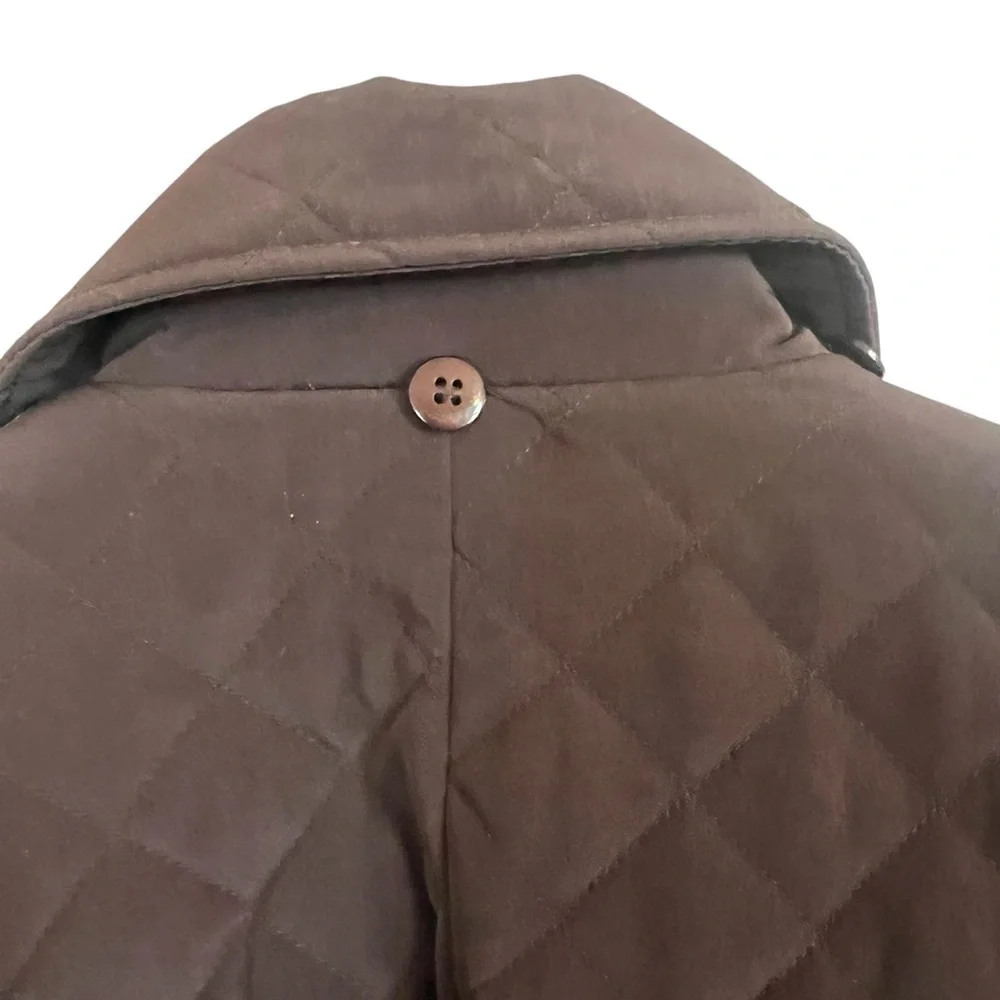 NWT Espirit Women's Brown Quilted Parka Jacket Size XL